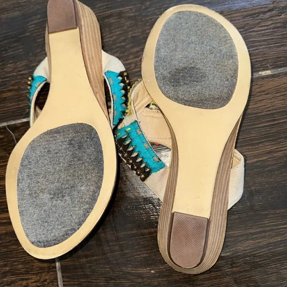 Impo RADICAL  wedge multi colored sandals sz 6 nwot